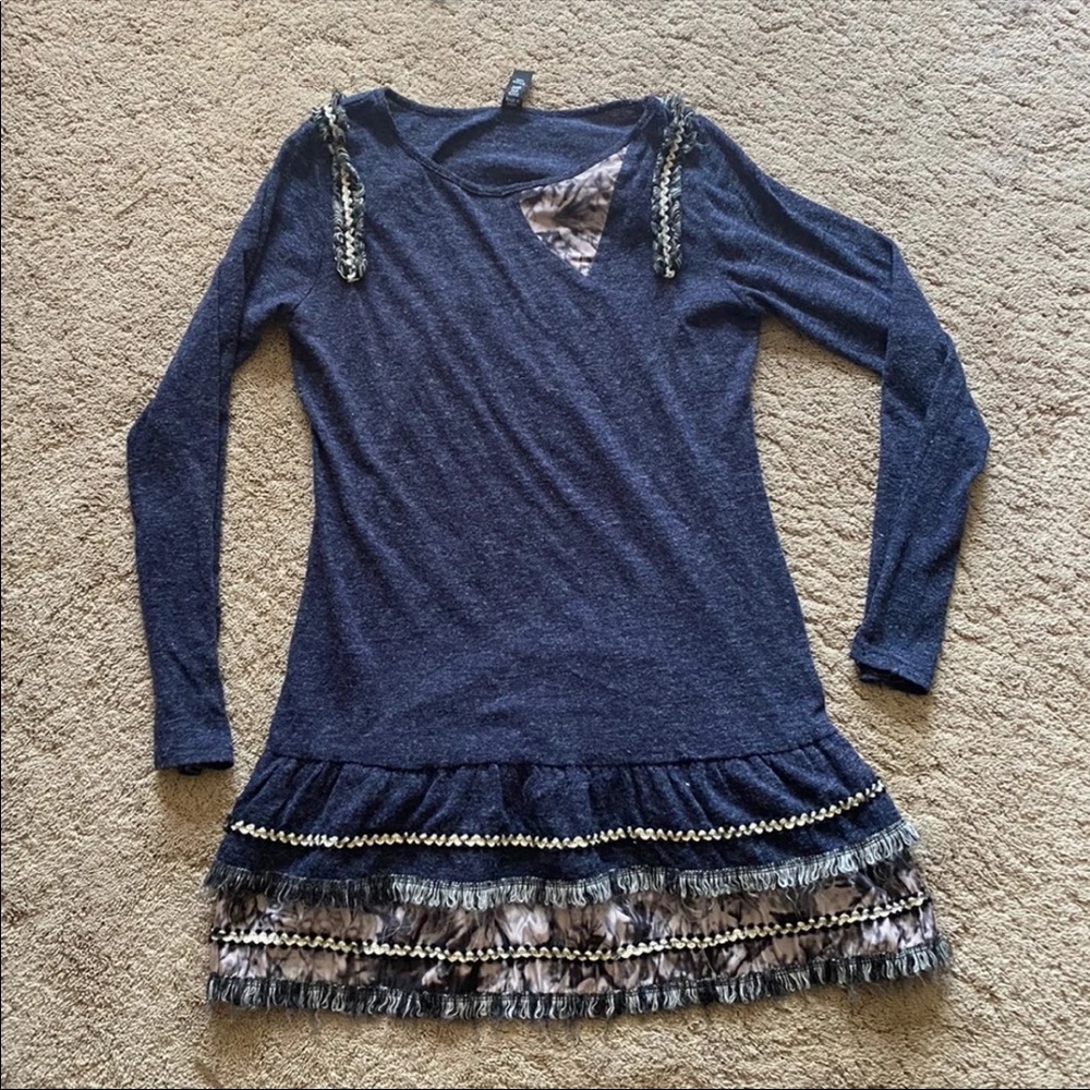 Sacred Threads Asymmetric Long-sleeved Dress